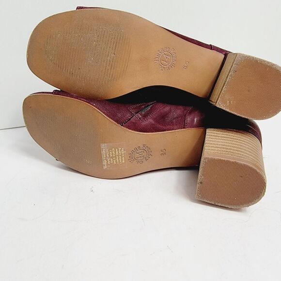 Vintage foundry Co. NWOB Sabrina open toe leather boot with block heel. size 9.5 - Picture 7 of 9